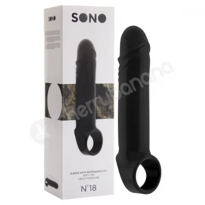 Sono No 18 Black Dong Penis Extension Sleeve