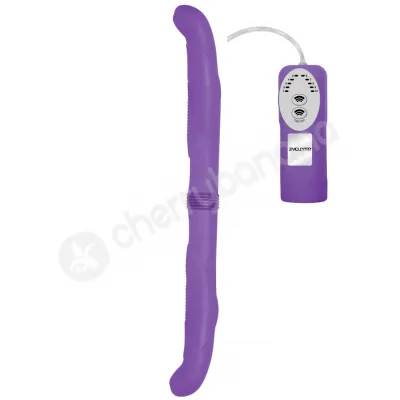 Double Trouble Purple Vibrating Dildo