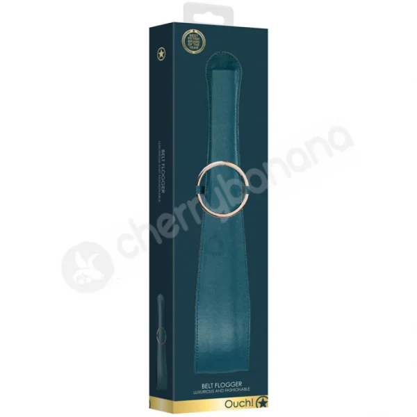 Ouch Halo Green Belt Luxury Flogger