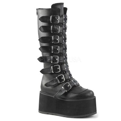3 1 2 inches PF Buckled Strap Knee Boot Back Zip