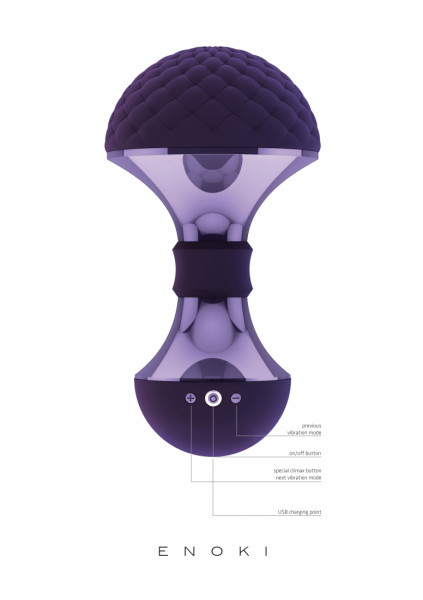 Enoki - Bendable Massager - Purple - Magic Wand Sex Toy