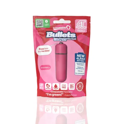 Screaming O 4t Bullet Super Powered One Touch Vibrating Bullet Strawberry