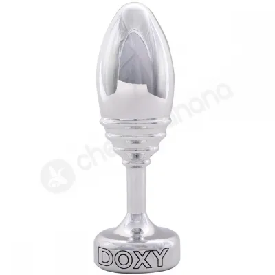Doxy Ribbed Aluminium Butt Plug