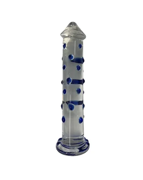 Nubbed Glass Dildo - 7.4 Inch