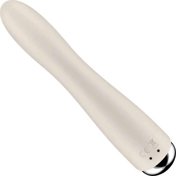 Satisfyer Spinning Vibe 1 Rechargeable Waterproof Silicone G-Spot Vibrator - Beige