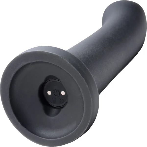 Strap U Secret G 21X Vibrating Rechargeable 7.25" Silicone Dildo With Remote - Black