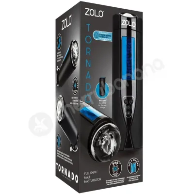 Zolo Tornado Full Shaft Auto Masturbator With Suction Cup Base Erotic Sounds