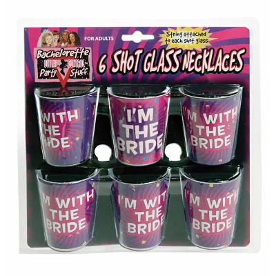 Bachelorette Shot Glass Necklace 6 Set