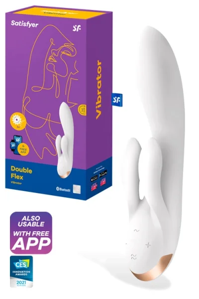 Satisfyer Double Flex Clitoral and G-Spot Rabbit Vibrator