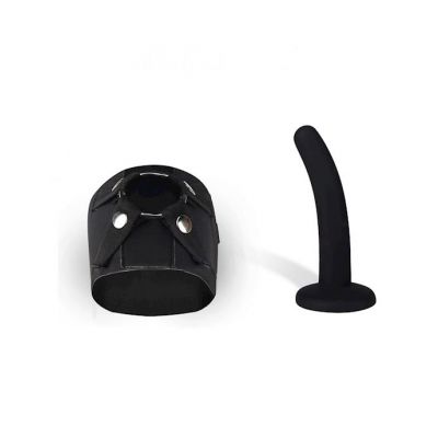 Thigh Harness With Dildo Black