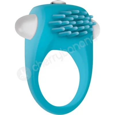 Zero Tolerance Teal Tickler Vibrating Couples Penis Ring With Clit Tickling Nubs