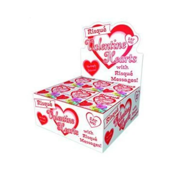 Risque Valentines Heart Candy 24 Piece Display 1.6oz Boxes