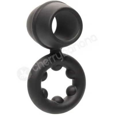 Alpha Liquid Silicone Dual Magnum Cock Ring With Built In Scrotum Ring