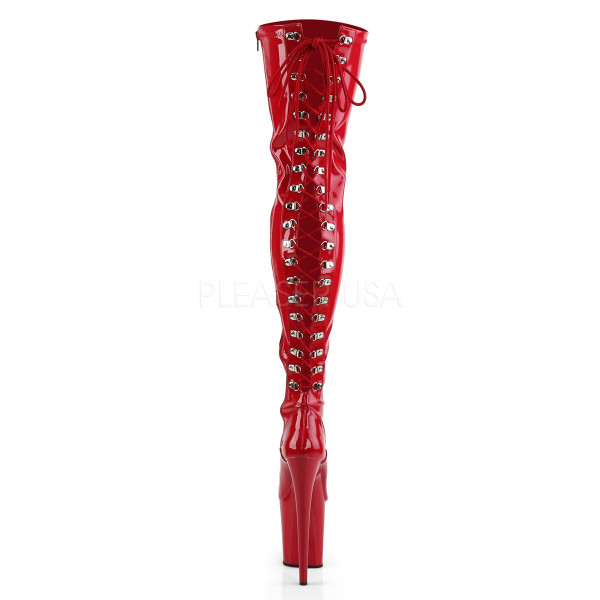 8 inches Heel, 4 inches PF Lace-Up Back Stretch Thigh Boot, Side Zip — image 4 of 4