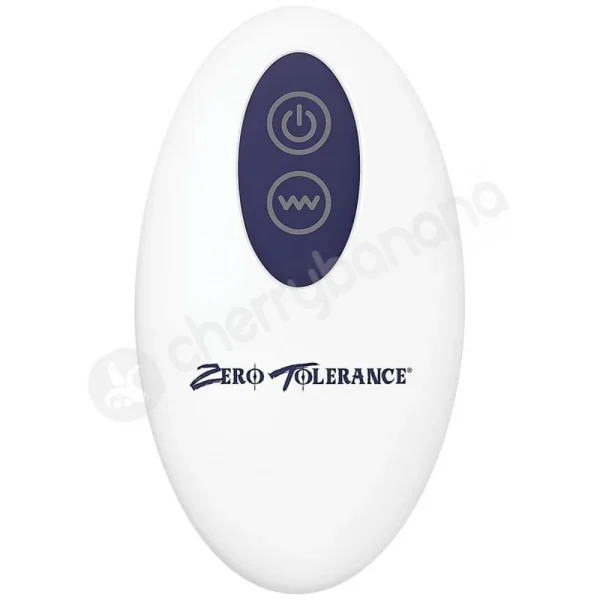 Zero Tolerance Wicked Twister Blue Swirly Textured Vibrating Butt Plug