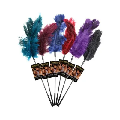 Ostrich Feather Ticklers Display assorted