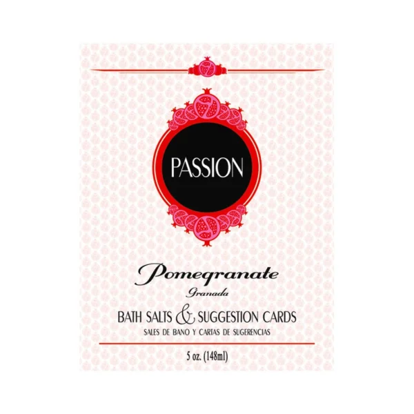 Passion Bath Salts & Suggestion Cards - Pomegranate