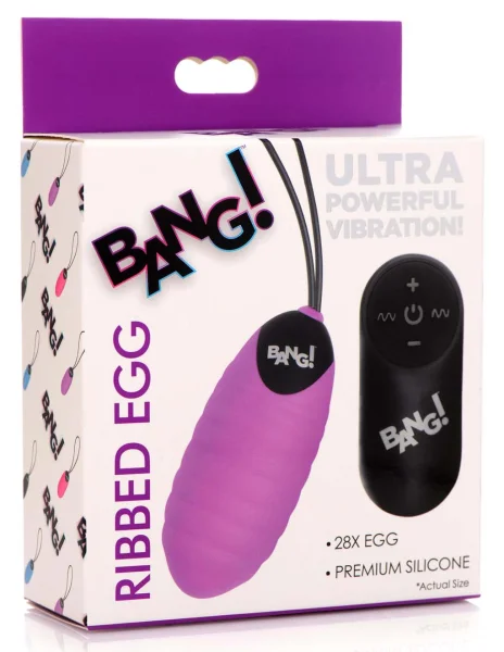 Bang! 28X Ribbed Silicone Egg