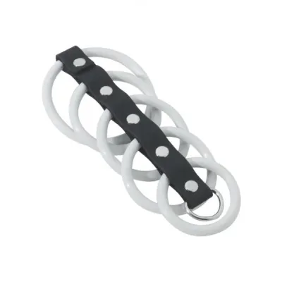 Gates of Hell 5 Ring White Rubber Gates Cockcage White