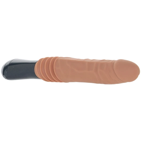 Dr. Skin Dr. Arthur 5" Thrusting, Gyrating & Vibrating Silicone Dildo With Handle By Blush - Caramel