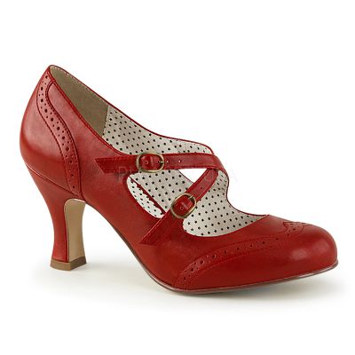 3 inches Kitten Heel Round Toe Criss Cross Mary Jane Pump