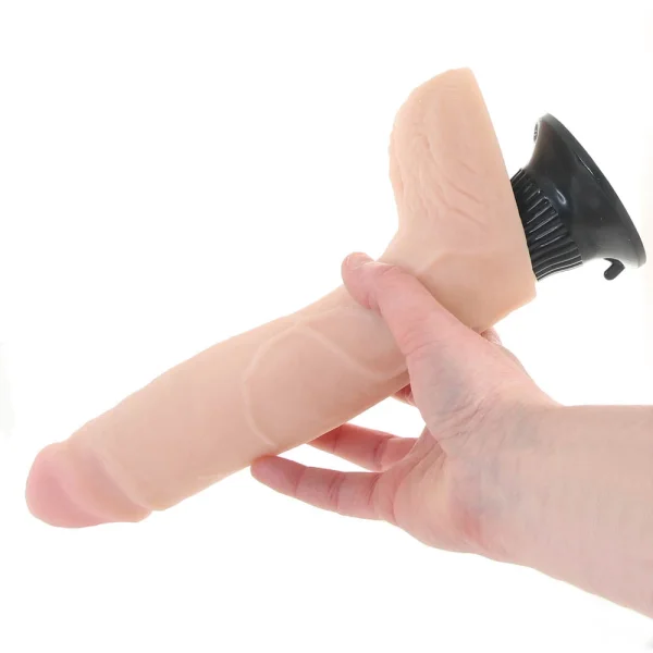 Real Feel Deluxe No. 7 - 9" Suction Cup Vibrating Dildo - Vanilla