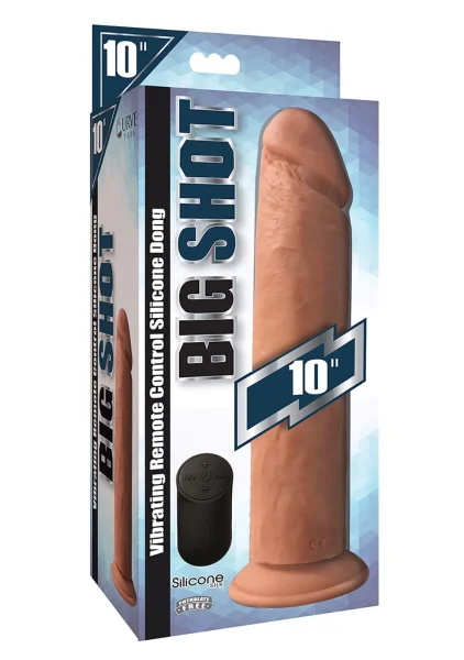 Big Shot 10" Silicone Vibrating Dildo