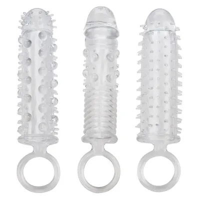 CalExotics Textured Extension Penis Sleeve Set