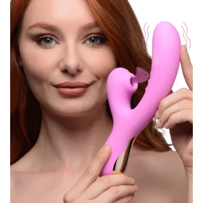 8x Silicone Suction Rabbit Pink