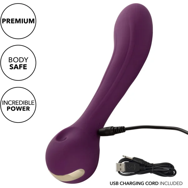 Obsession Passion Rechargeable Waterproof Silicone G-Spot Vibrator By CalExotics - Purple