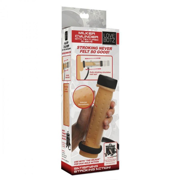 Textured Penis Milker Cylinder Sleeve by LoveBotz (For Automatic Penis Milking Machine)