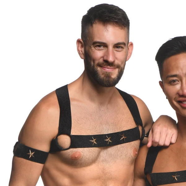 Master Series Rave Harness Elastic Chest Harness in S/M