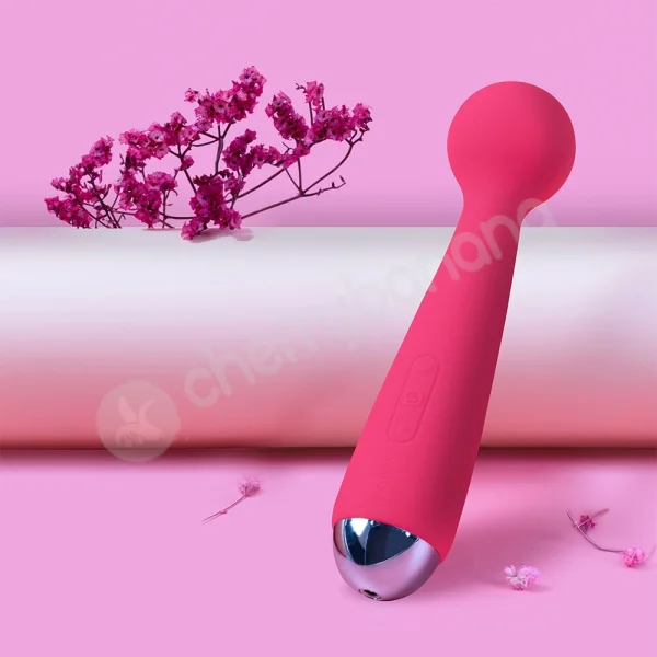 Mini Emma Red Powerful Silicone Small Wand Vibrator