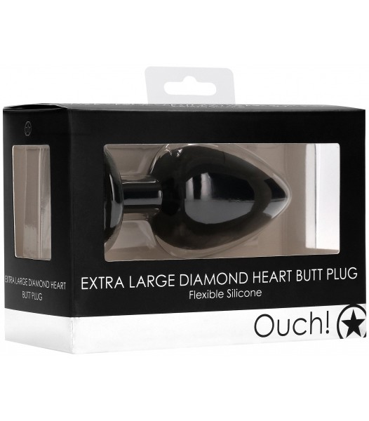 Extra Large Diamond Heart Butt Plug