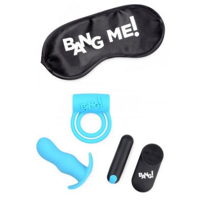 Bang Duo Blast Set Cock Ring Butt Plug Bullet Blindfold 4 Pce
