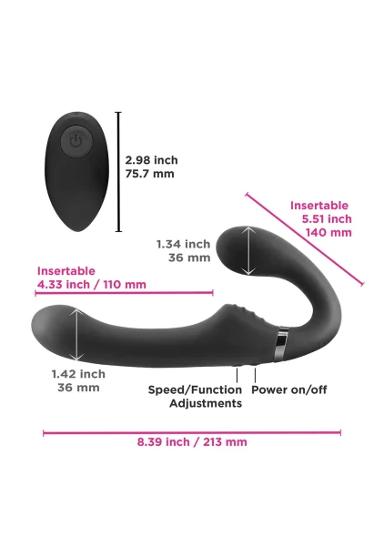 NS Novelties Shi/Shi Midnight Rider Strapless Strap-On with Remote