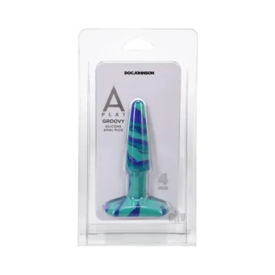 Butt Plugs A play Groovy 4 In Silicone Anal Plug Ocean