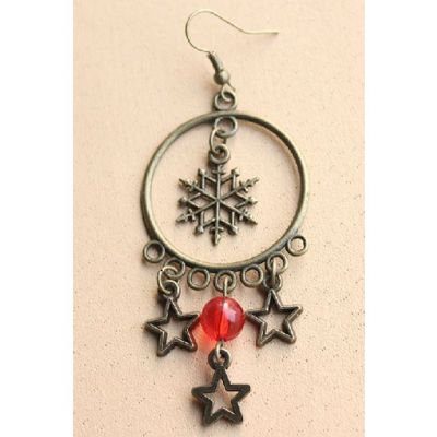 Bronze Hoop Earrings Silver One Size