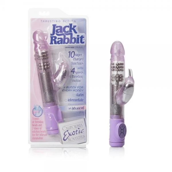Thrusting Action Jack Rabbit Vibrator Purple — image 4 of 8