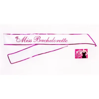 Miss Bachelorette Sash White