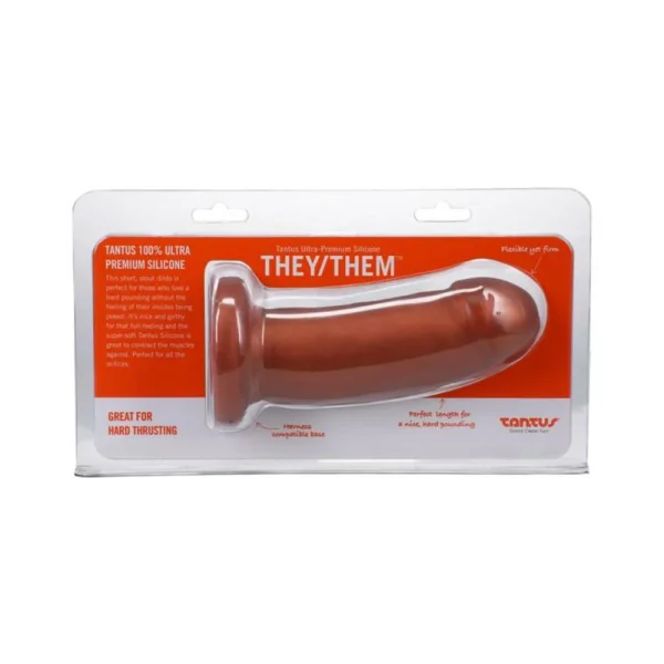 Realistic Dildos: Tantus They/them 5.5 In. Dildo Soft Copper