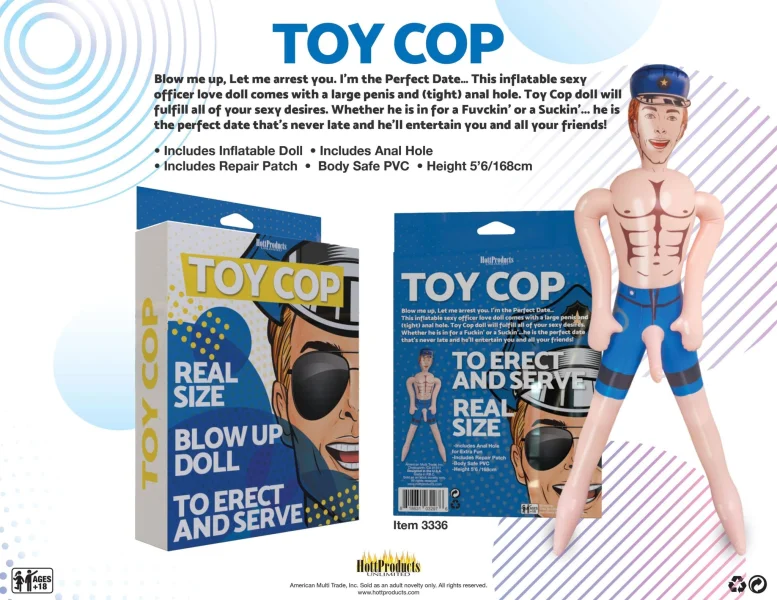 Bachelorette Party - Cop - Inflatable Party Doll