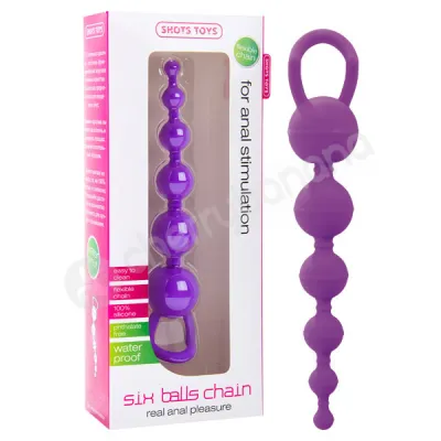 Shots Toys Purple Six Balls Chain
