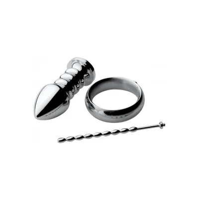 Zeus Electrosex Deluxe Series Voltaic for Him Stainless Steel Male E Stim Kit