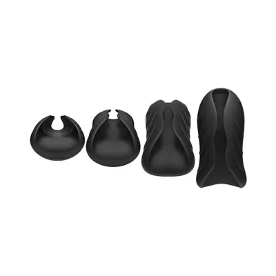 Optimale Vibrating Silicone Warming Stroker Black