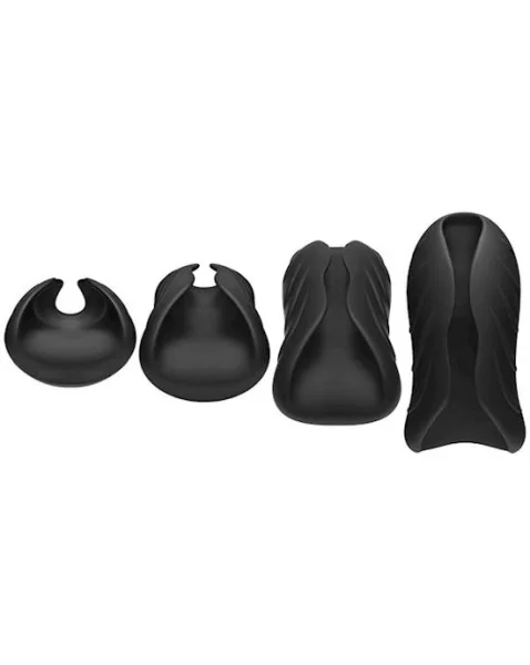 Optimale - Vibrating Silicone Warming Stroker - Black