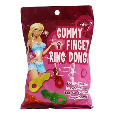 Hott Products Gummy Finger Ring Dongs 12 Pack