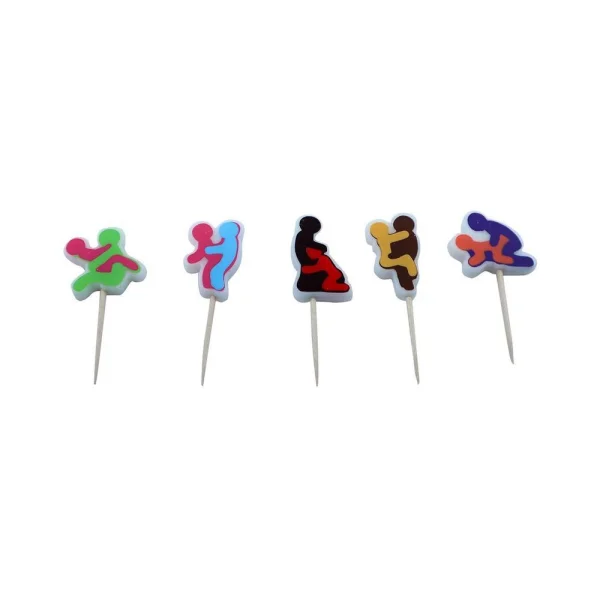 F*ckers Sex Position Candles 5 Colorful Party Candles