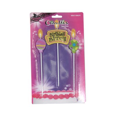 Birthday Bitch Candles Set Of 3