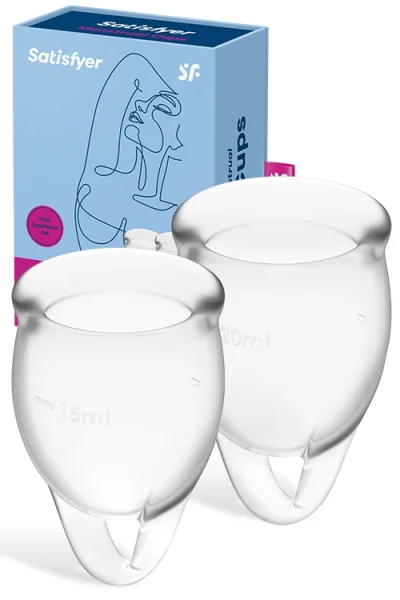 Satisfyer Feel Confident Silicone Menstrual Cups (2 Pce)